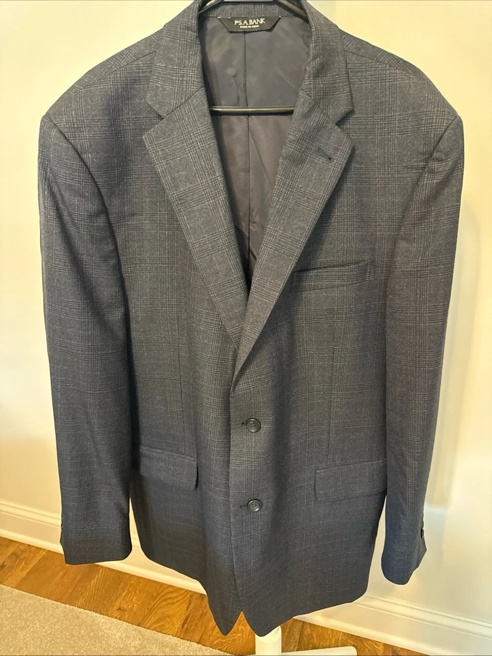 Men's Grey Glen Plaid Joseph Banks Two-Button Blazer 48R